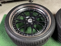 美品 SSR プロフェッサー MS3 深リム 段リム 20×8.5J ET＋30 PCD114.3 5穴 4本通し バリ溝 2022年 FK510付 アルファード クラウン マークX_画像9