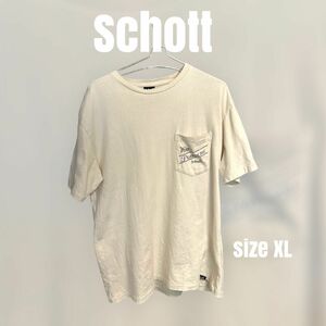 Schottショット胸ポケットＴシャツサイズXL