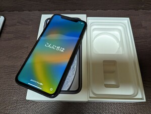 極美品 SIMフリー iPhone XR 128GB ブラック バッテリー新品 最大容量表示100% 残債無し ネットワーク制限○ Blach iPhoneXR 