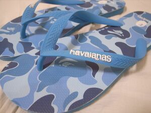 ●USA 13M エイプ ハワイアナス havaianas カモフラージュ 迷彩 ビーチサンダル コラボ ベイビーマイロ ア ベイシング エイプ サンダル