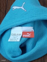 【新品 未使用品】PUMA sportlifestyle プーマ スポーツライフスタイル ニット帽 帽子 ワッペン スキューバブルー サイズOSFA 56-59センチ_画像3