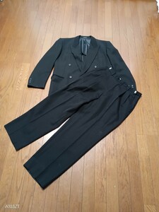 【中古品】Business Elite 礼服 ブラックフォーマルオーダーメード　婚礼正装 喪服　オーダーメード服（ネーム入り）メンズ L サイズ程度