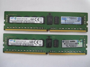 SAMSUNG　PC4-2133P-RC0 8GBが2枚 計、16GＢ サーバー用 動作品