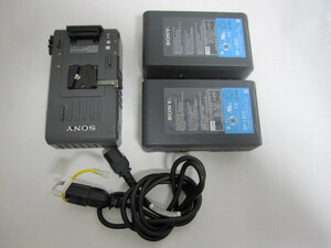 SONY カムコーダー用ACアダプター AC-DN10 VマウントタイプリチウムイオンバッテリーBP-L80S -2個