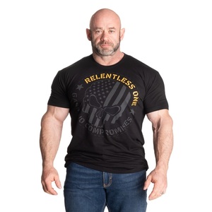 【メーカー直輸入正規品/送料無料】 GASP ガスプ ギャスプ RELENTLESS ONE Tシャツ USサイズ:M ブラック ★ ジムウェア/ボディビル