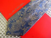 ♪32578D♪状態並品【花 葉っぱ 植物 菱形 柄】ランセル【LANCEL】ネクタイ_画像1