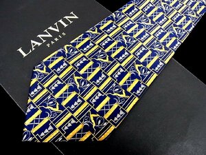 ♪今週の特売980円～♪2268♪良品【LANVIN】ランバン【鹿 シカ 動物 装飾 柄】ネクタイ♪