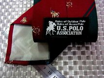 ♪32759C♪良品【ポロ 馬 動物 帽子 ストライプ 柄】ポロ【U.S. POLO ASSN.】ネクタイ_画像2