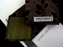 ♪今週の特売980円～♪2316♪良品【GIORGIO ARMANI】アルマーニ【葉っぱ 植物 柄】ネクタイ♪_画像2