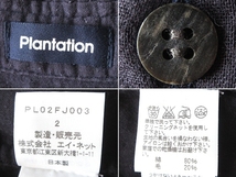 ネコポス対応 Plantation プランテーション ドロップショルダー コットンウールガーゼ ピンタックシャツ ブラウス 2 ネイビー 紺 ゆったり_画像10