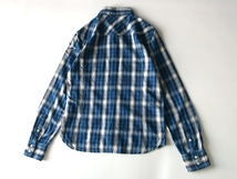 木村拓哉さん/亀梨和也さん着 M エム washed indigo check shirts 星/スター切り抜き インディゴチェックシャツ S ネコポス対応 キムタク着_画像3