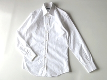イタリア製 DOLCE&GABBANA ドルチェ&ガッバーナ Slim Fit コットン ドレスシャツ 15 3/4 40 ホワイト 白 ネコポス対応_画像2