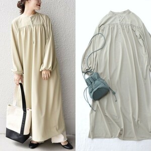 【即決】21aw 美品*1.3万 SHIPS Days｜大人リラックス♪ギャザーロングワンピース