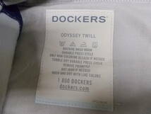 a578◆DOCKERS ツータックチノパン◆w34 ネイビー色 裾ダブル ドッカーズ チノパン ODYSSEY TWILL チノパンツ 古着 5H_画像7