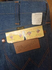 デッド NOS 60s 70s ヴィンテージ ビンテージ WRANGLER ラングラー 13mwz 29×29 11mwz