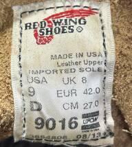 RED WING レッドウィング　BECKMAN BOOT ベックマン メンズ ブーツ 9016 27センチ ブラウン ソールひび 劣化あり リペア必要_画像10
