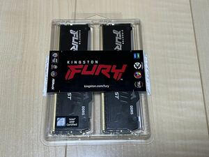 Kingston FURY Beast DDR5 4800MTB/s 32GB(16GBx2) KF548C38BBAK2-32 ①　キングストン ゲーミング CL38-38-38 RGB メモリ