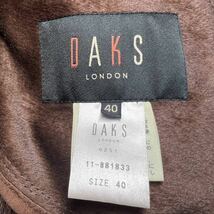 DAKS ダックス LONDON 羊革 ムートン ラムレザー サイズ 40 高品質 ジャケット ブルゾン アウター コート 厚手 メンズ 冬_画像7