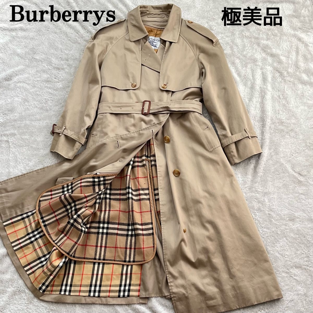 BURBERRY 英国製 ライナー付き トレンチコート ノバチェック ベージュ