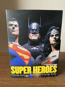 2005 not yet sale in Japan ALEX ROSS 30 sheets insertion postcard set DC Allex Roth Superman Batman wonder u- man illustration work compilation 