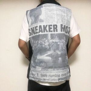 KIKS TYO SNEAKER RIOT転写パデット中綿ベストL