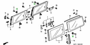 ステップワゴン RF5 補修用部品 窓