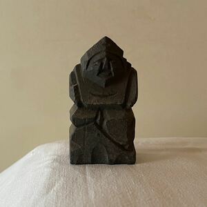 江戸〜明治 木彫り 仏像 恵比寿 エビス棚 木彫人形 民芸 Antique wooden carved Shichifukujin Ebisu figurine