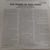 SOUND OF PAUL HORN 　ポール・ホーン　「米輸入盤」_画像2