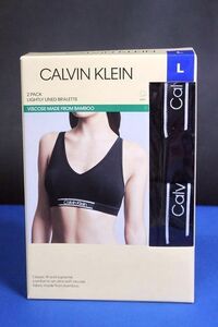  Calvin Klein женский спортивный бюстгальтер 2 шт. комплект черный размер L Calvin Klein BAMBOO BRALETTE* стоимость доставки 510 иен *