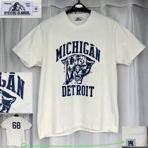 MICHIGAN DETROIT 68★両面プリント ポケットTシャツ HYSTERIC GLAMOUR★M タイガー ヒスガール トップス カットソー ヒステリックグラマー