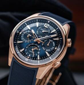 *JAEGER LECOULTRE* Jaeger-Le Coultre Polaris Polaris Perpetual календарь K18RG высший класс наручные часы редкий редкость!! трудно найти!!