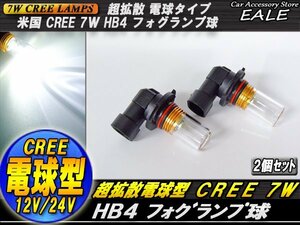 電球型 超拡散リフレクター CREE 7W HB4 フォグランプ球 H-18