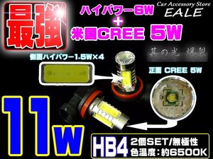 光撃！HB4 米国CREE＋ハイパワー 11W 2個 フォグランプ H-14