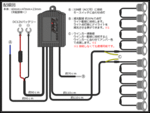 バンパー 埋め込み 1W×10連 LED デイライト ウインカー連動 ホワイト / アンバー ツインカラー モデル 防水 ブラック P-53_画像4