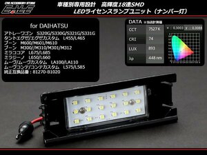 ミラ ココア L675/L685 ジーノにも LEDライセンスランプR-207