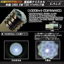 超拡散 クリスタル CREE 5W T20バックランプ球 ホワイト B-20_画像2