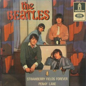 ★仏オリジナル7ep 試聴「BEATLES STRAWBERRY FIELDS FOREVER/I'M ONLY SLEEPING/PENNY LANE/AND YOUR BIRD SING」MEO-134 1967年 良品