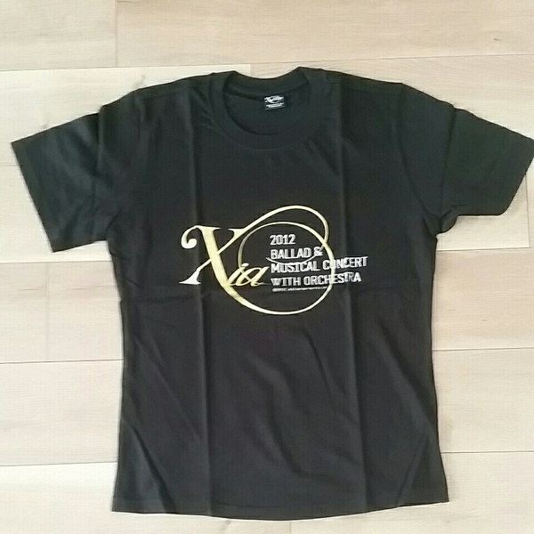 新品 未使用 ジュンス XIA 2012 ballad&musical concert with orchestra 公式グッズ 半袖Tシャツ 黒 ブラック レアグッズ JYJ キムジュンス