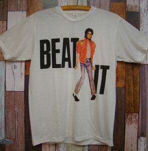 【送料無料】XL★新品マイケルジャクソン【BEAT IT】フォトTシャツ★ビンテージスタイル