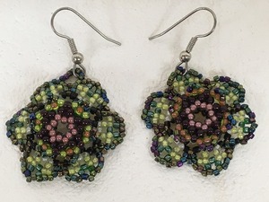  Indian jewelry beads earrings beads Work glass beads Navajo earrings flower hand made 