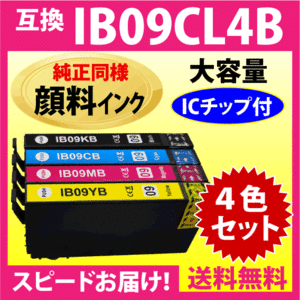 IB09CL4B 4色セット〔純正同様 顔料インク〕大容量 エプソン プリンターインク 互換インク IB09KB CB MB YB PX-M730F 目印 電卓