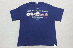 ▽♪ Majestic マジェスティック MLB ALL-STAR GAMEオールスター 記念 半袖Tシャツ 2009 紺 L