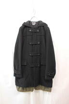 BLACK COMME des GARCONS/ブラックコムデギャルソン/2014AW/ダッフルコート/レイヤードデザイン/黒/サイズXL_画像1