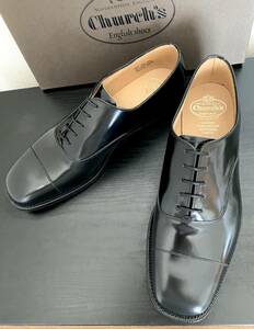 Church's新品 チャーチ 9ビジネス シューズ メンズ 革靴 レザー 未使用 送料無料 英国 新品 ストレートチップ ブラック イギリス 黒