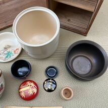茶道具セット 短冊箱 幅18cm 高さ52.5 時代物 お稽古 日本文化 煎茶道具 _画像6