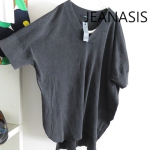  including carriage anonymity delivery tag equipped JEANASIS Jeanasis oversize knitted short sleeves 