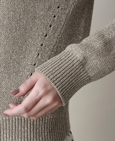 美品 定価3.3万 DESIGNWORKS ラメ衿フリルプルオーバーニット シルバー デザインワークス 美品 定価3.3万 DESIGNWORKS ラメ衿フリルプルオーバーニット シルバー デザインワークス