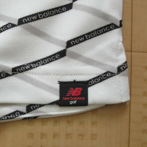 即決新品 New Balance GOLF 半袖シャツ ホワイト 5サイズ Lサイズ相当 ニューバランス ゴルフの画像4