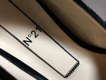 10万 新品 N21 N°21 ヌメロヴェントゥーノ ベロア ラインストーン ベルト シューズ 37 靴 パンプス 黒 ベルベット_画像9