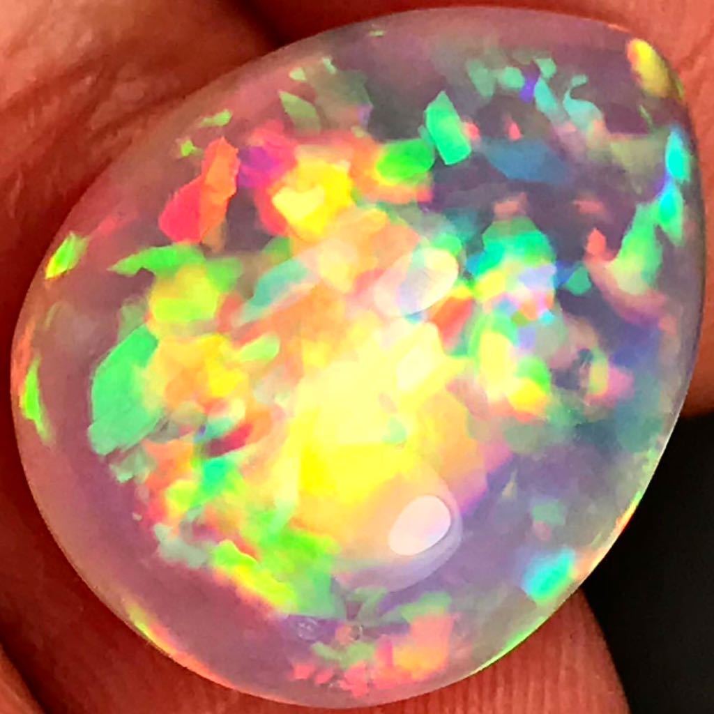 超激レア!! 7.03ct AAAAA☆ 天然 ハニカム オパール 半クリスタル-
